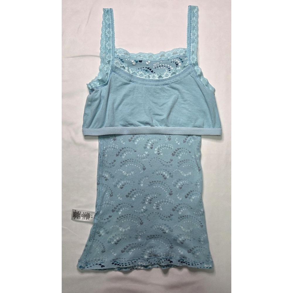 Aeropostale Vtg y2k Babydoll Tank Sz Lg Coquette Girlhoodcore Soft Girl Feminine - Picture 5 of 9